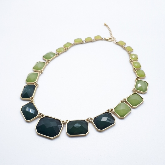 Ombre rectangle gem necklace - Picture 2 of 2